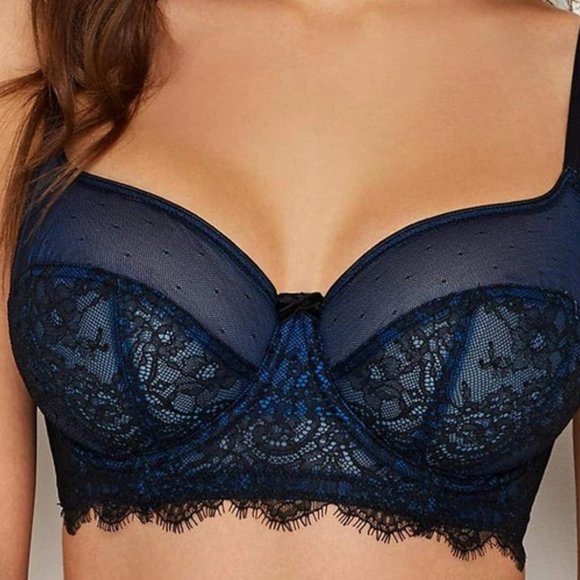 NWT Cleo By Panache Piper Longline Balconette Unlined Underwire Balcony Bra, 32J - Picture 2 of 12